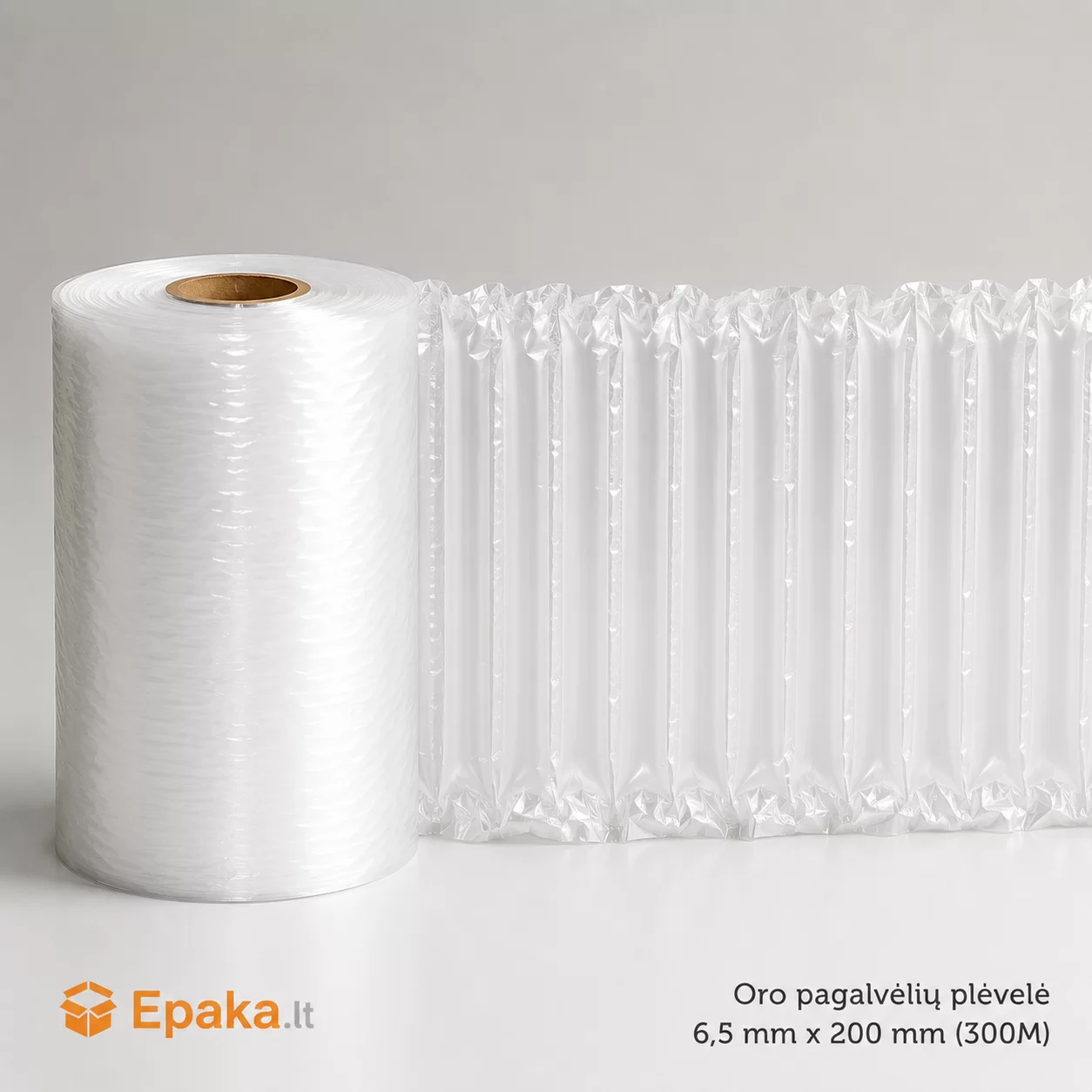Oro pagalvėlių plėvelė  200mm x 65 mm (300M)